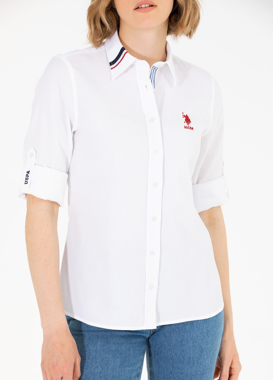 Белая рубашка U.S. Polo Assn.