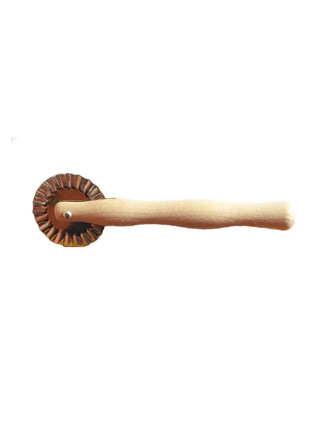 Нож фигурный с деревянной ручкой для вырезания чебуреков и пиццы 17 см Kitchette (264291686)