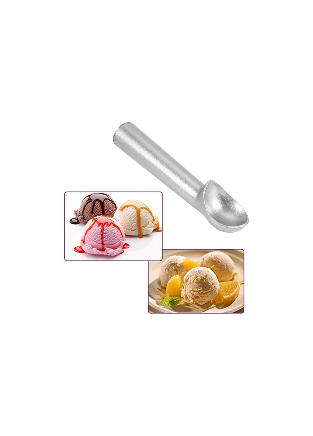 Ложка литая алюминиевая для мороженого для мороженого, бисквитного теста, замороженного йогурта 18 см Kitchen Master (263056502)