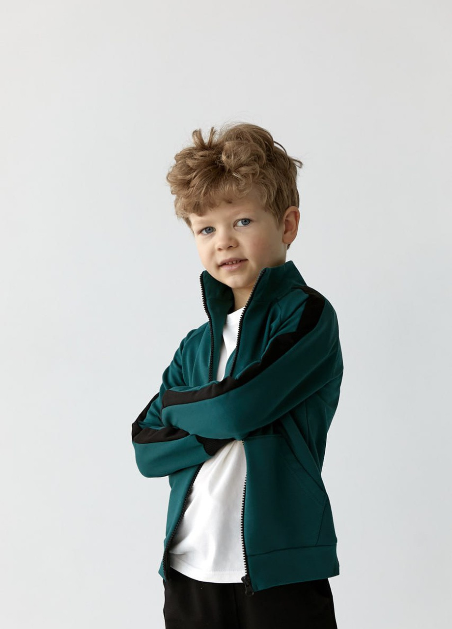 Спортивный костюм на мальчика цвет зеленый с черным 406645 New Trend (259034571)