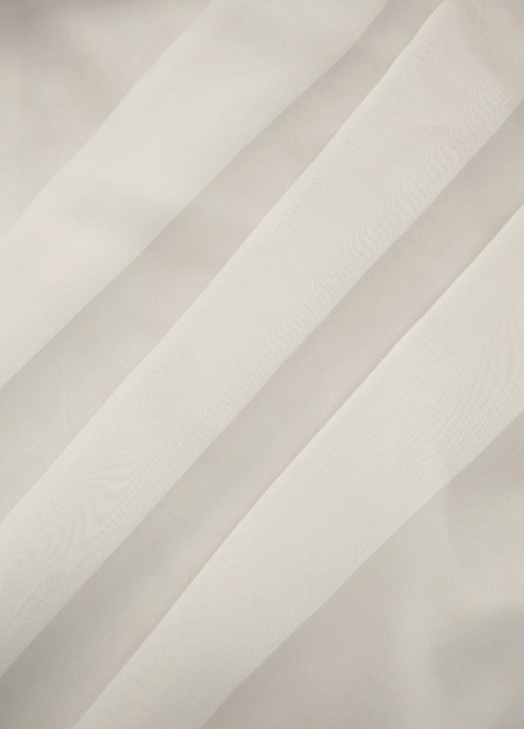 Тюль готовый пошитый молочный однотонный шифон на тесьме, ширина 500 см, высота 220 см No Brand (258656021)