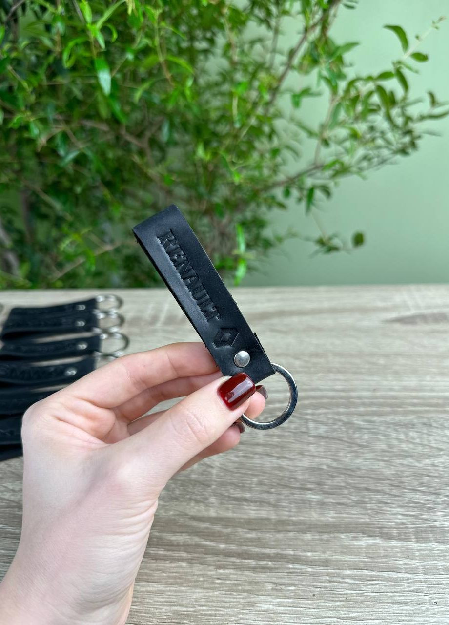 Кожаный авто брелок на ключи петелька Renault VI&VA (265231522)