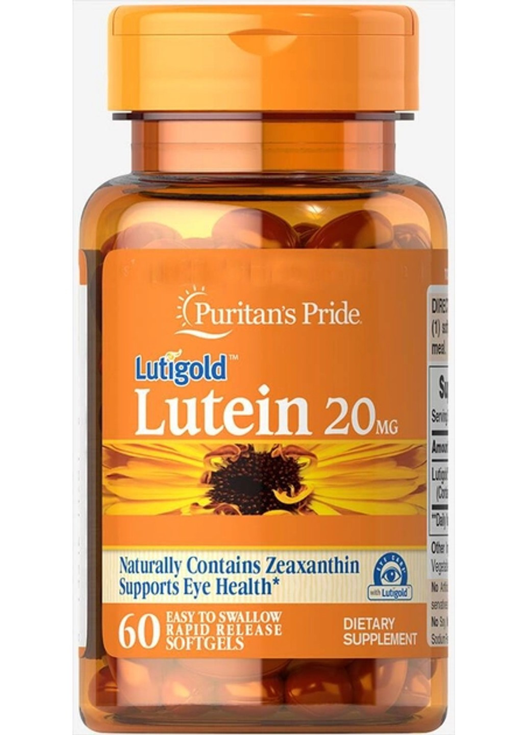 Лютеин с Зеаксантином Lutein 20 мг Puritans Pride (269712997)