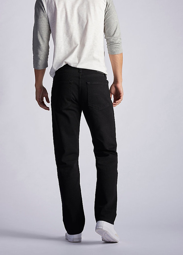 Черные демисезонные регюлар фит, прямые бестселлер! джинсы – double black Regular Fit Lee