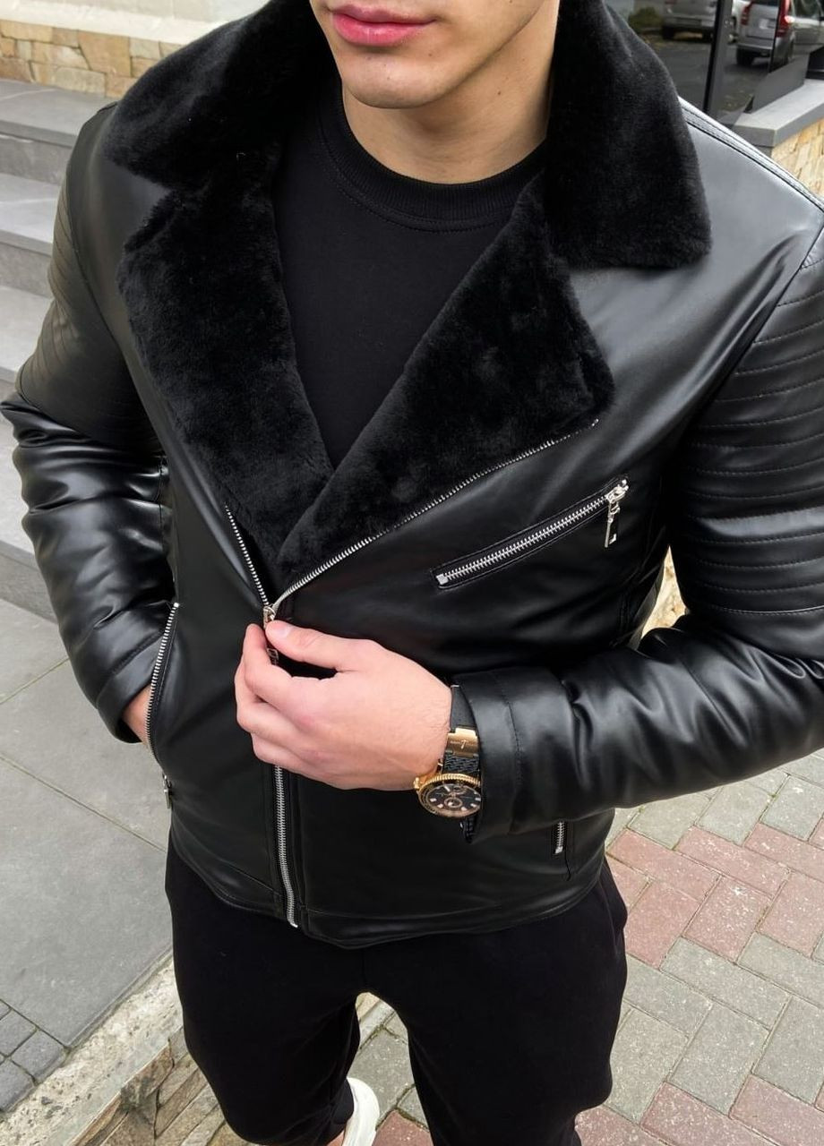 Черная зимняя мужская зимняя куртка No Brand