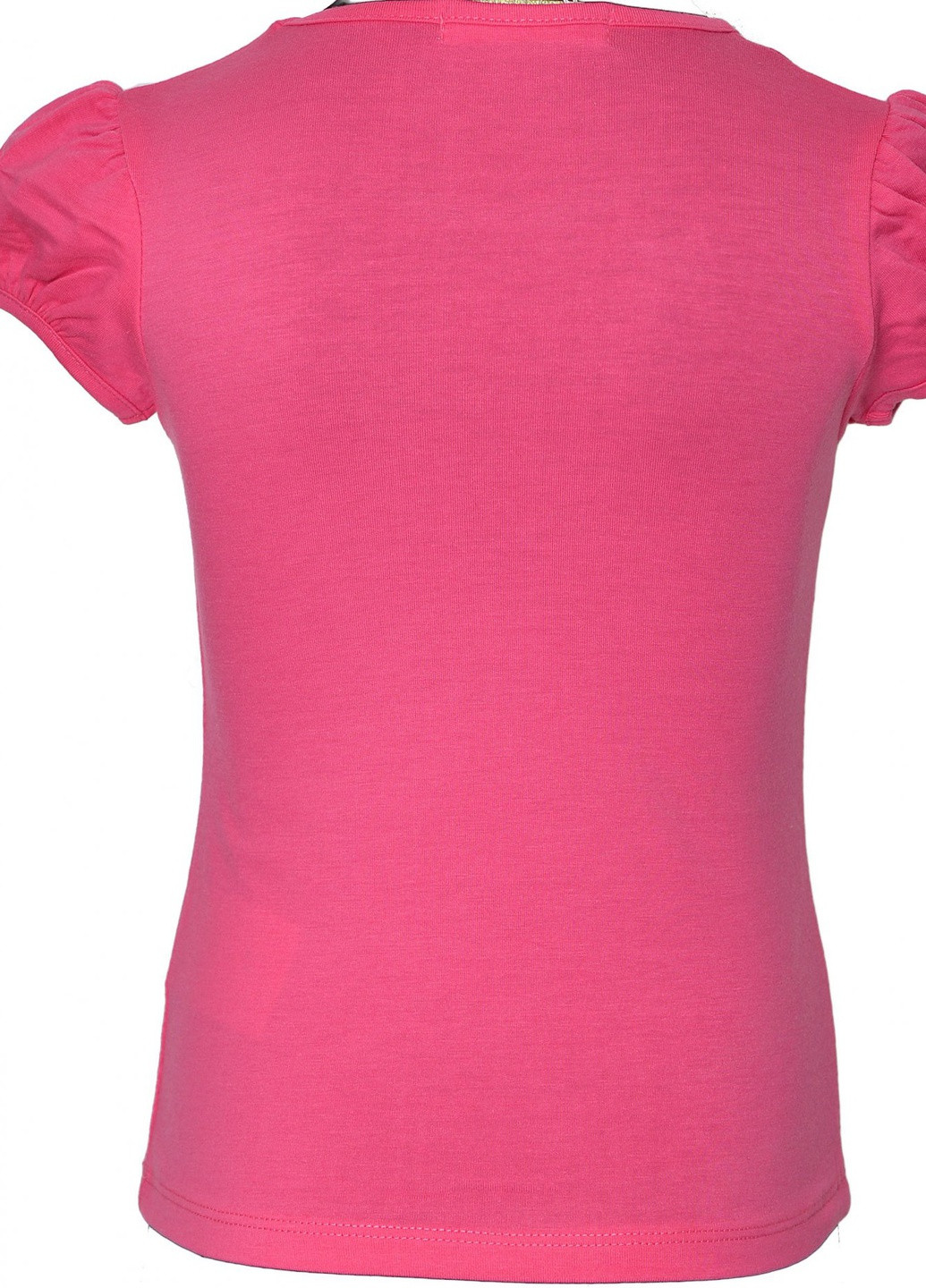 Розовая футболки футболка на дівчаток (104)11882-736 Lemanta