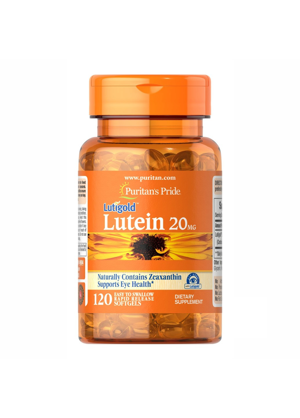 Лютеин с Зеаксантином Lutein 20 мг Puritans Pride (269462069)