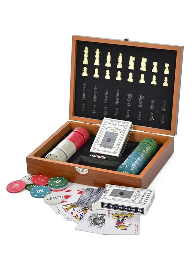 Настольная игра – шахматы, покер цвет разноцветный ЦБ-00207336 No Brand (270931224)