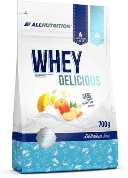 All Nutrition Whey Delicious 700 g /23 servings/ White Chocolate with Peach Allnutrition (256725635)