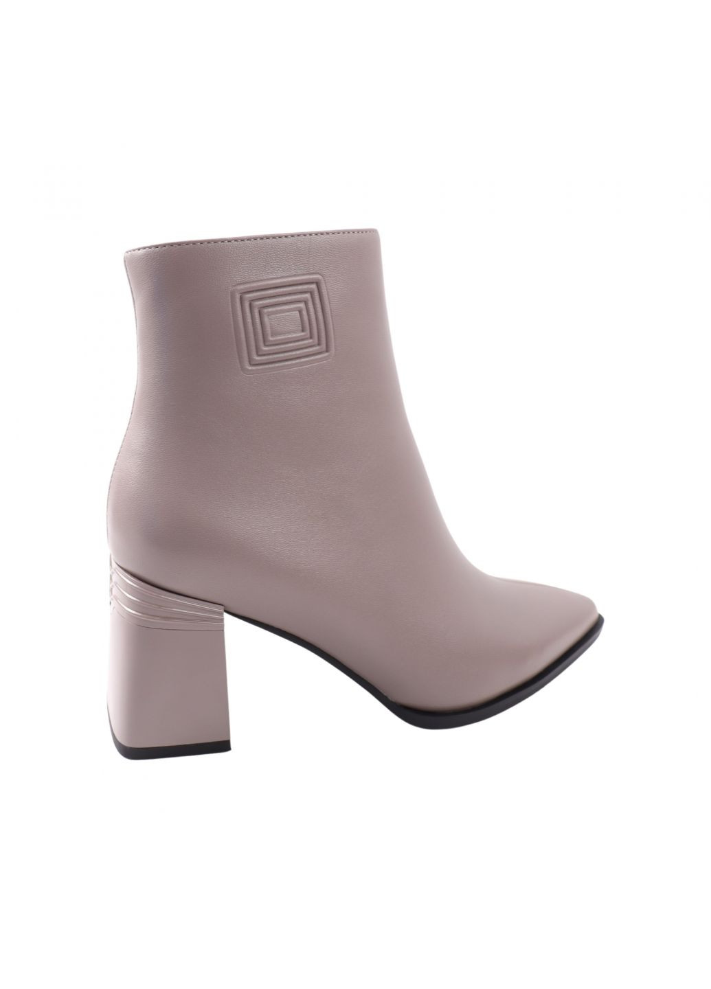 Сірі ботильйони жіночі сірі натуральна шкіра VIDORCCI 58-23DH
