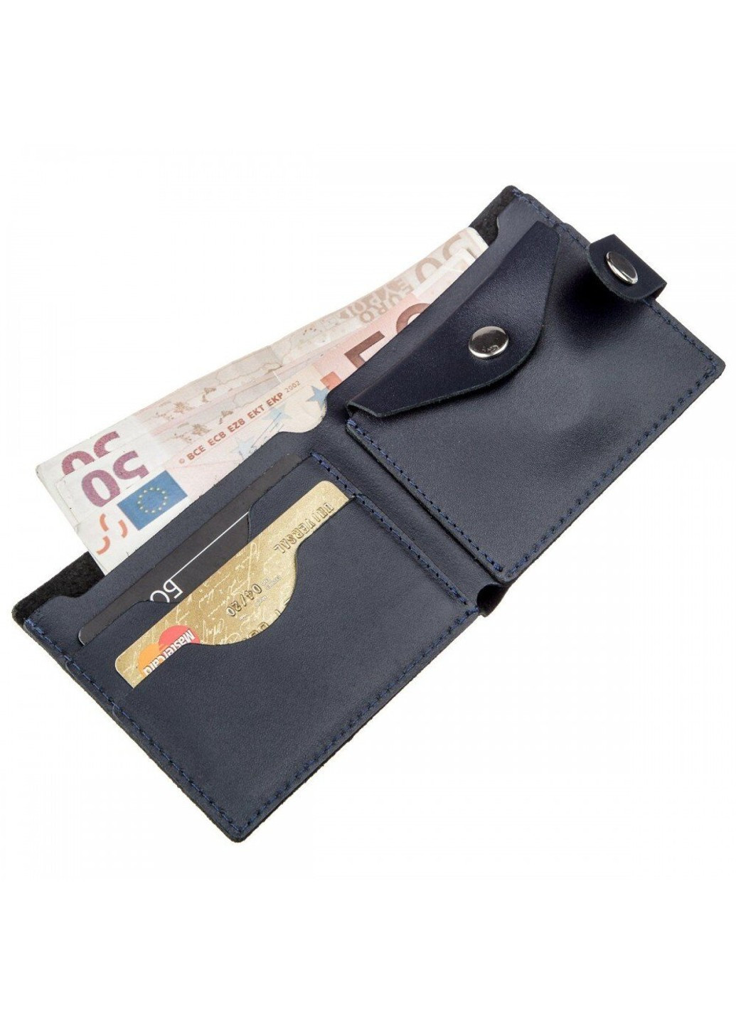 Чоловічий гаманець зі шкіри 16212 Синій Shvigel (262524211)