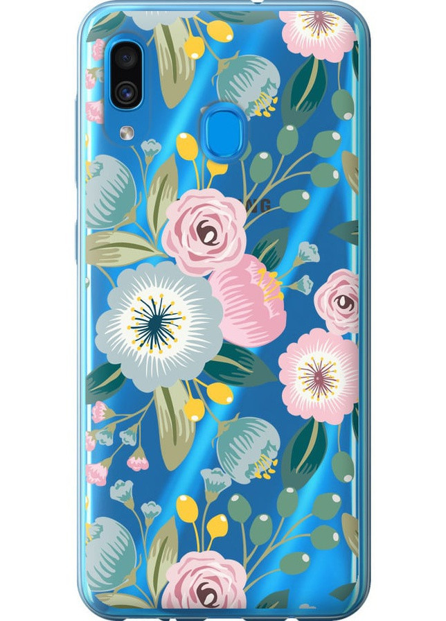 2D пластиковий чохол 'Квіткові шпалери v2' для Endorphone Samsung Galaxy A30 2019 A305F (258086583)