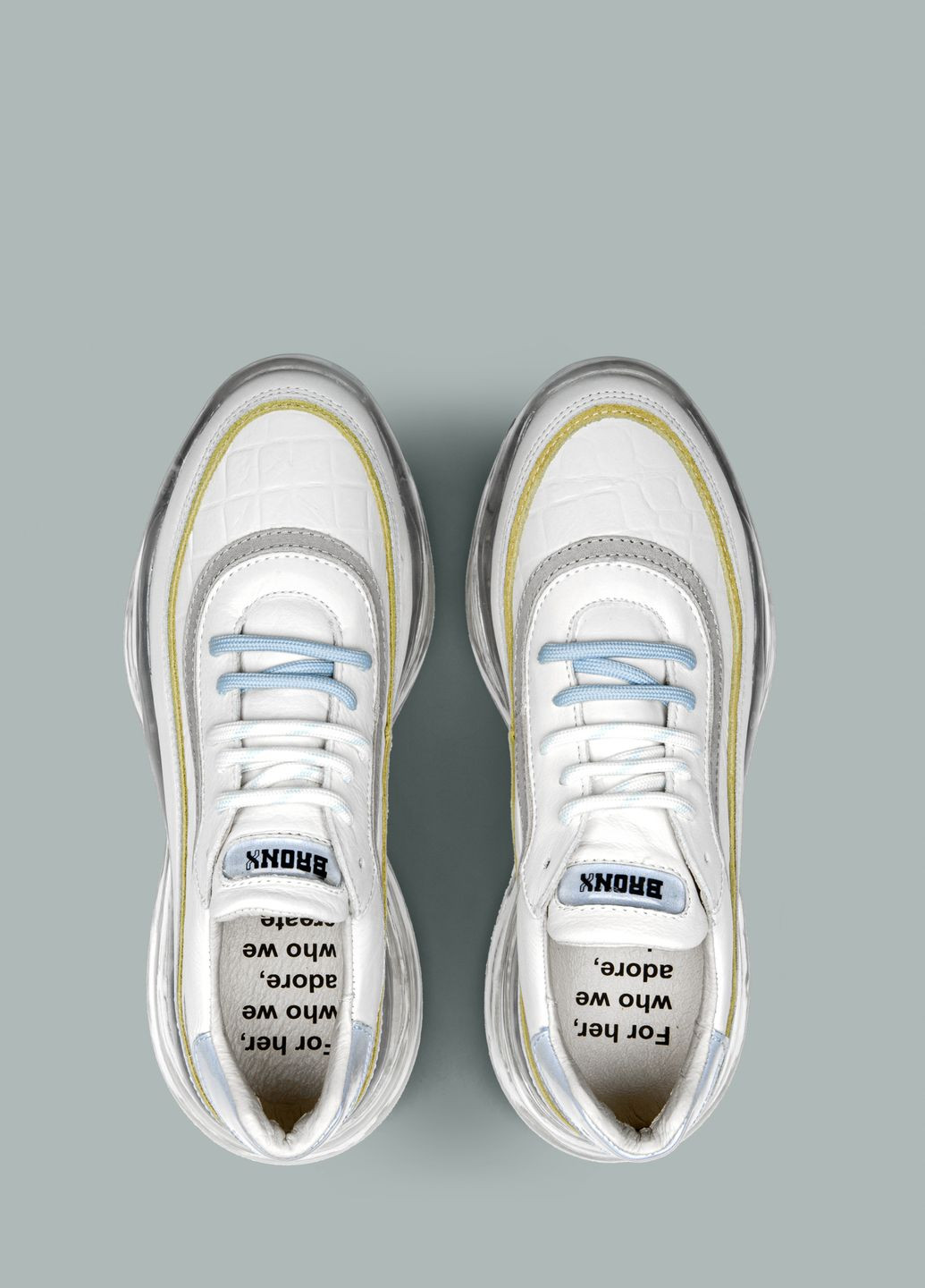 Білі осінні кросівки, колір білий Bronx