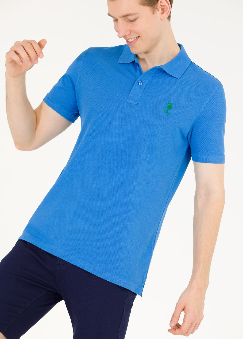 Синяя футболка-футболка поло мужская для мужчин U.S. Polo Assn.