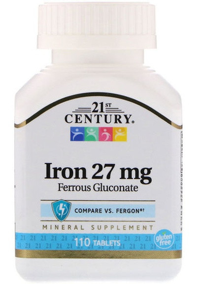 Iron 27 mg 110 Tabs 21st Century (256721018)