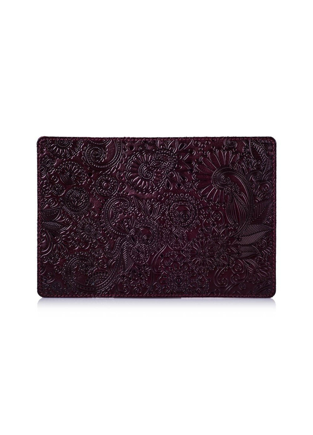 Шкіряна обкладинка на паспорт HiArt PC-01 Mehendi Art темно-фіолетова Фіолетовий Hi Art (268371856)