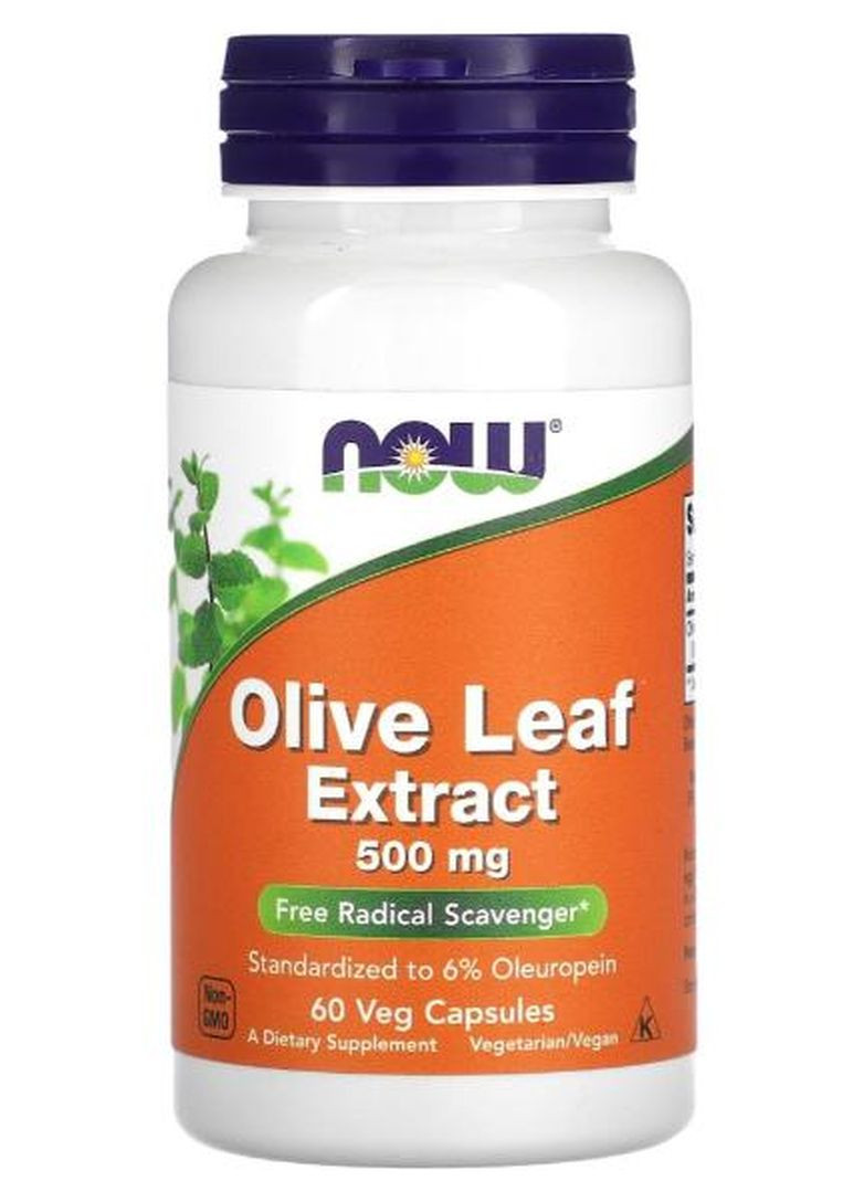 Olive Leaf 500 mg 60 Veg Caps Now Foods (272488555)