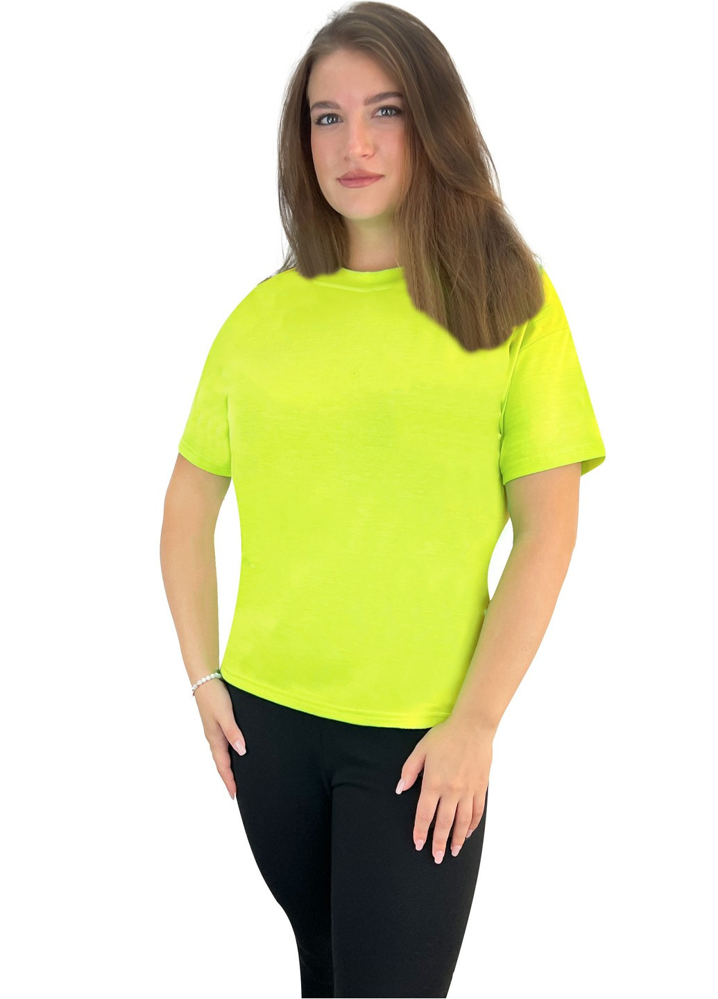 Светло-желтая всесезон футболка женская/мужская Жемчужина стилей 0777