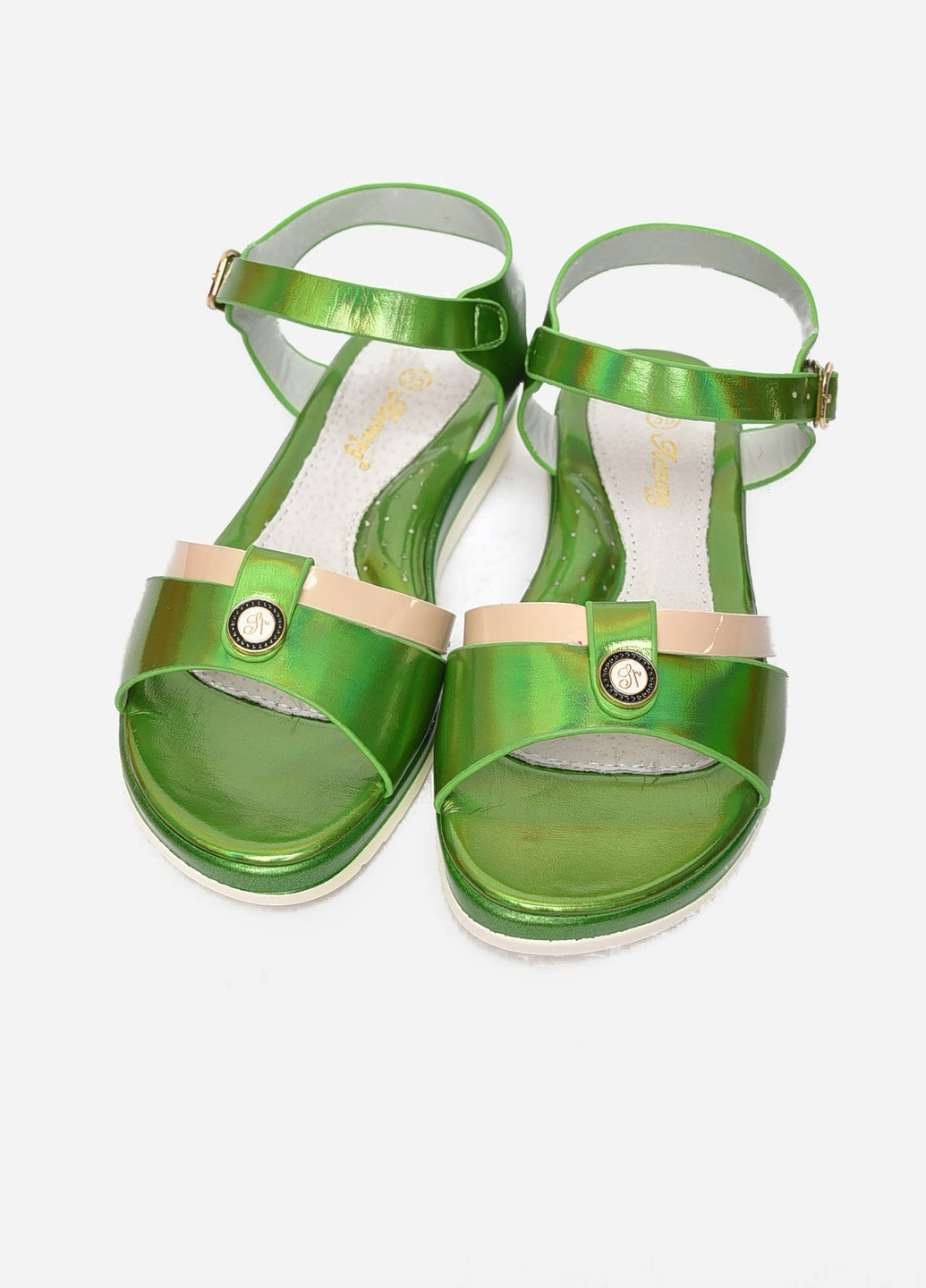 Босоніжки дитячі зеленого кольору Let's Shop (258265590)