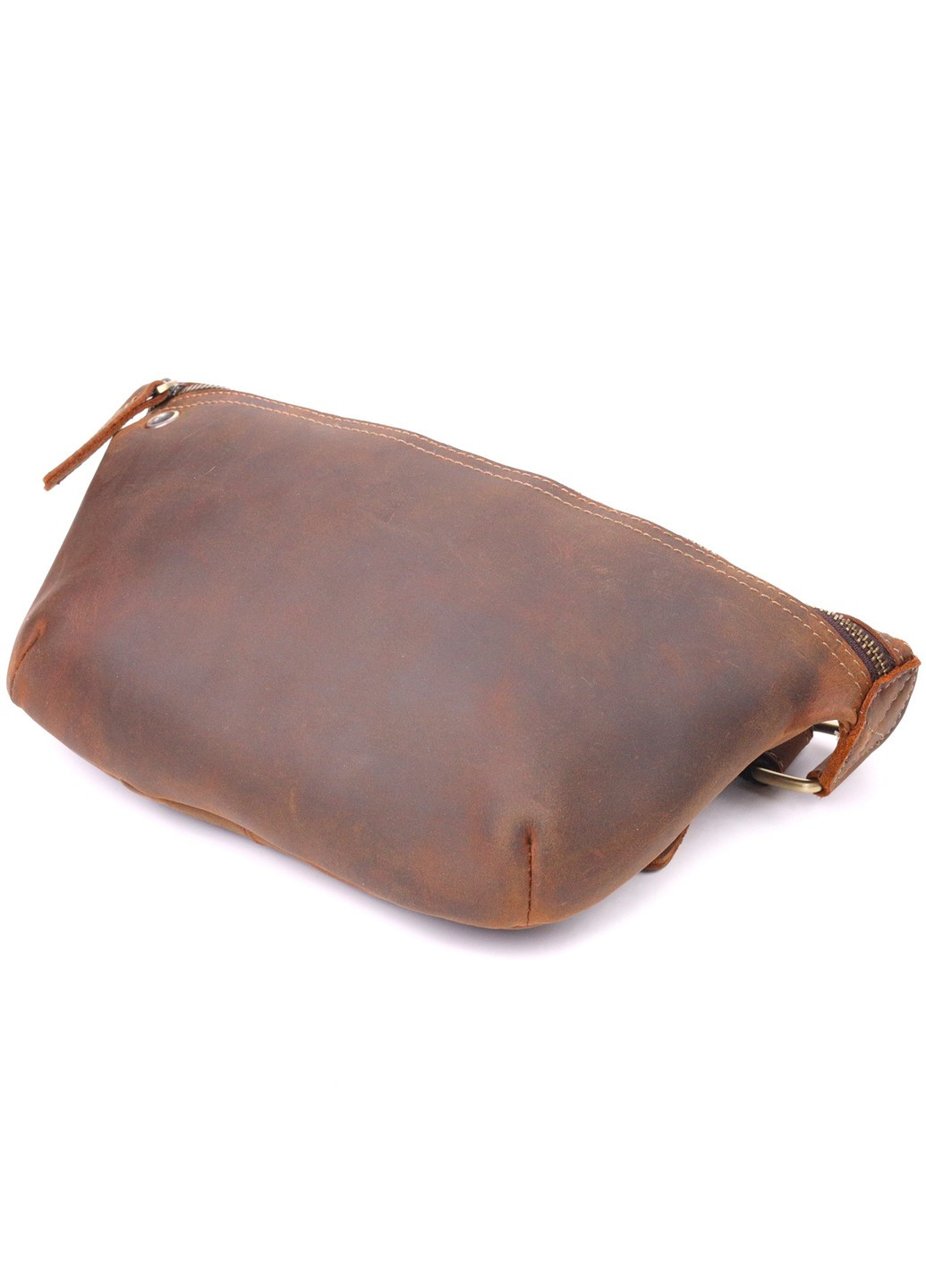 Винтажная поясная сумка из натуральной кожи 21294 Коричневая Vintage (258286263)