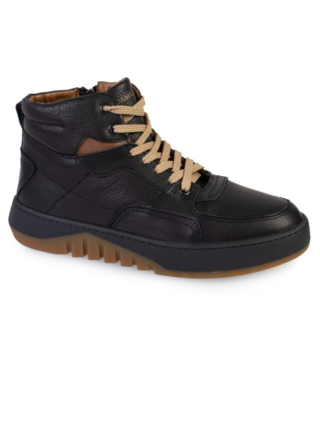 Черные зимние ботинки мужские бренда 9501113_(1) ModaMilano