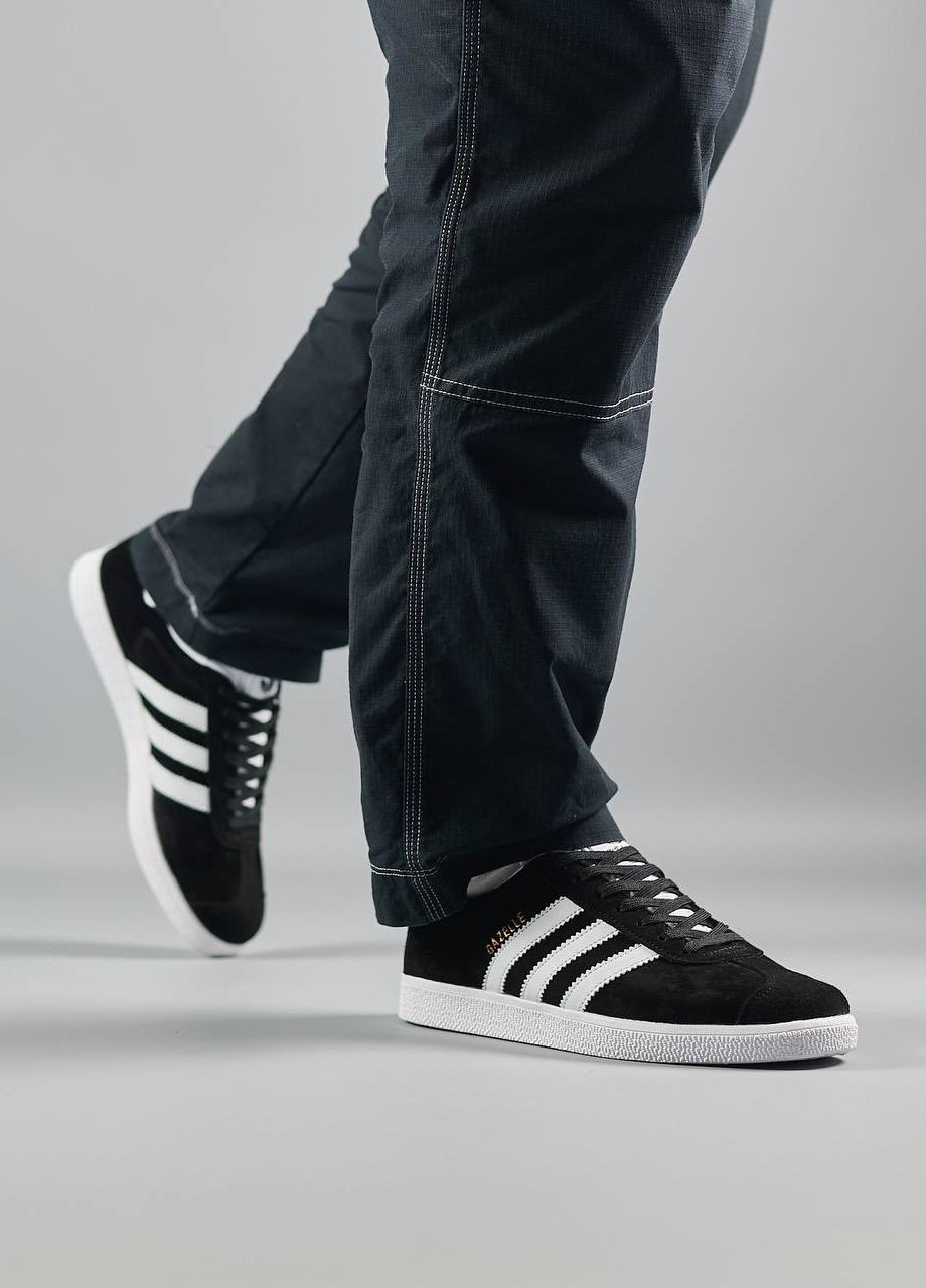 Чорно-білі Осінні кросівки чоловічі, вьетнам No Brand Originals M Gazelle Black White