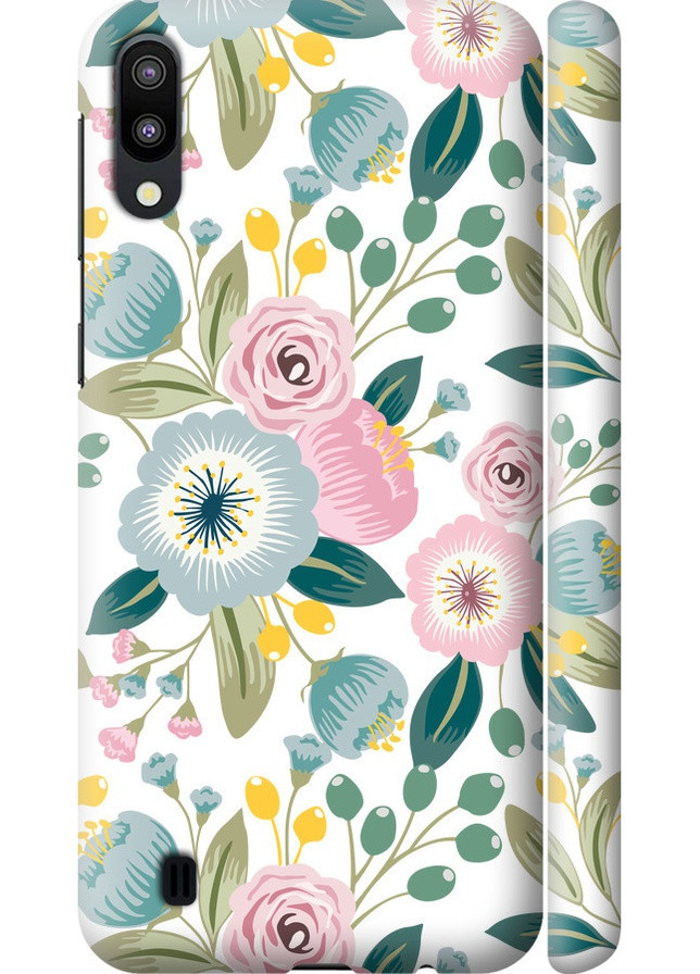 3D пластиковий матовий чохол 'Квіткові шпалери v2' для Endorphone Samsung Galaxy M10 (258090722)
