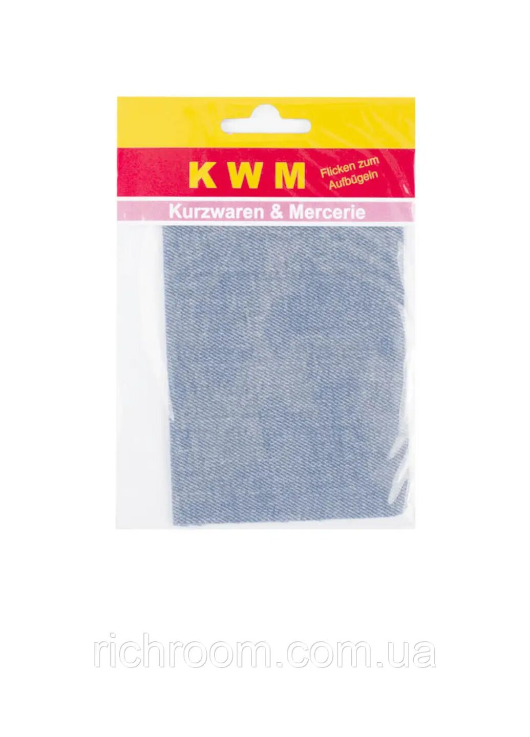 Термонаклейка на одежду голубого цвета KWM (259829725)