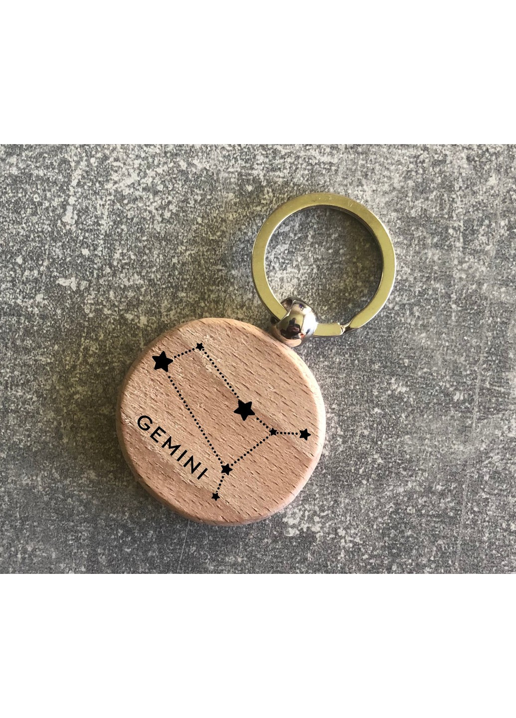 Круглый деревянный брелок с созвездием зодиака «Близнецы» ЗаСвіт (261255839)