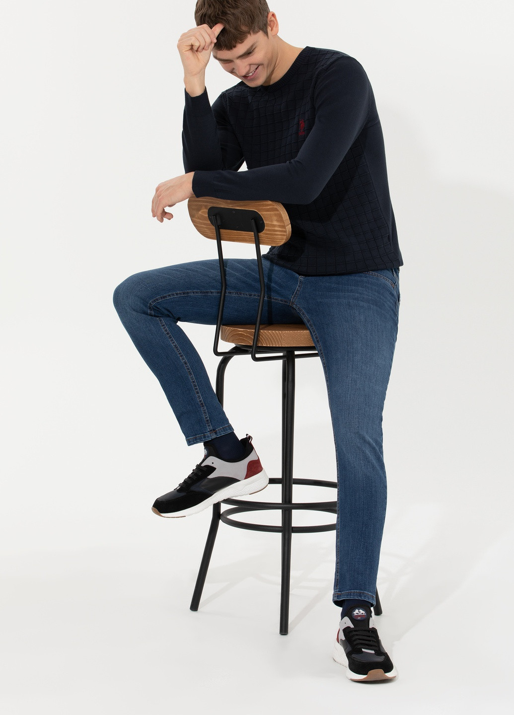 Темно-синій светр u.s. polo assn. чоловічий U.S. Polo Assn.