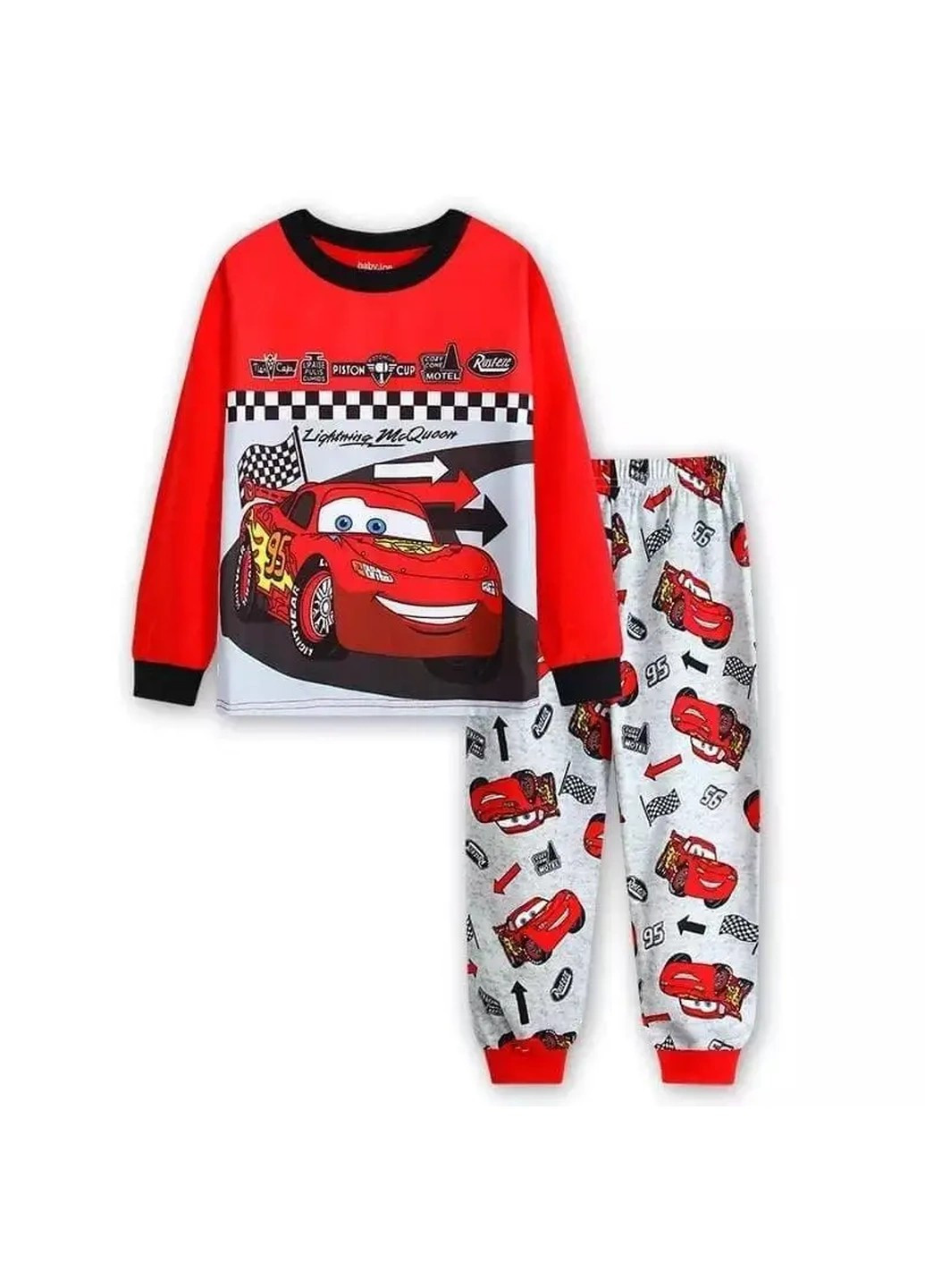 Красная красивая и модная детская пижама для мальчика в возрасте 4 года. рост 100см Baby