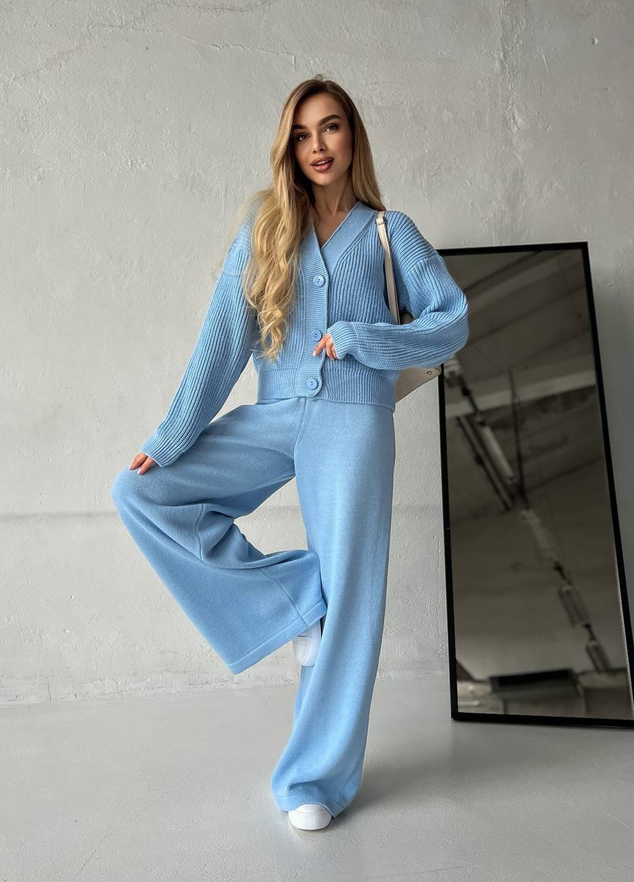 Жіночий прогулянковий костюм двійка колір блакитний 432606 New Trend (258646623)