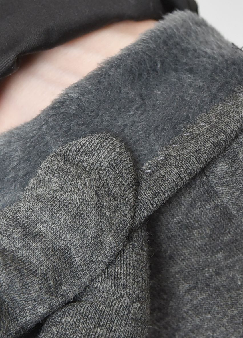 Перчатки женские на меху темно-серого цвета размер 7,5 Let's Shop (263278190)