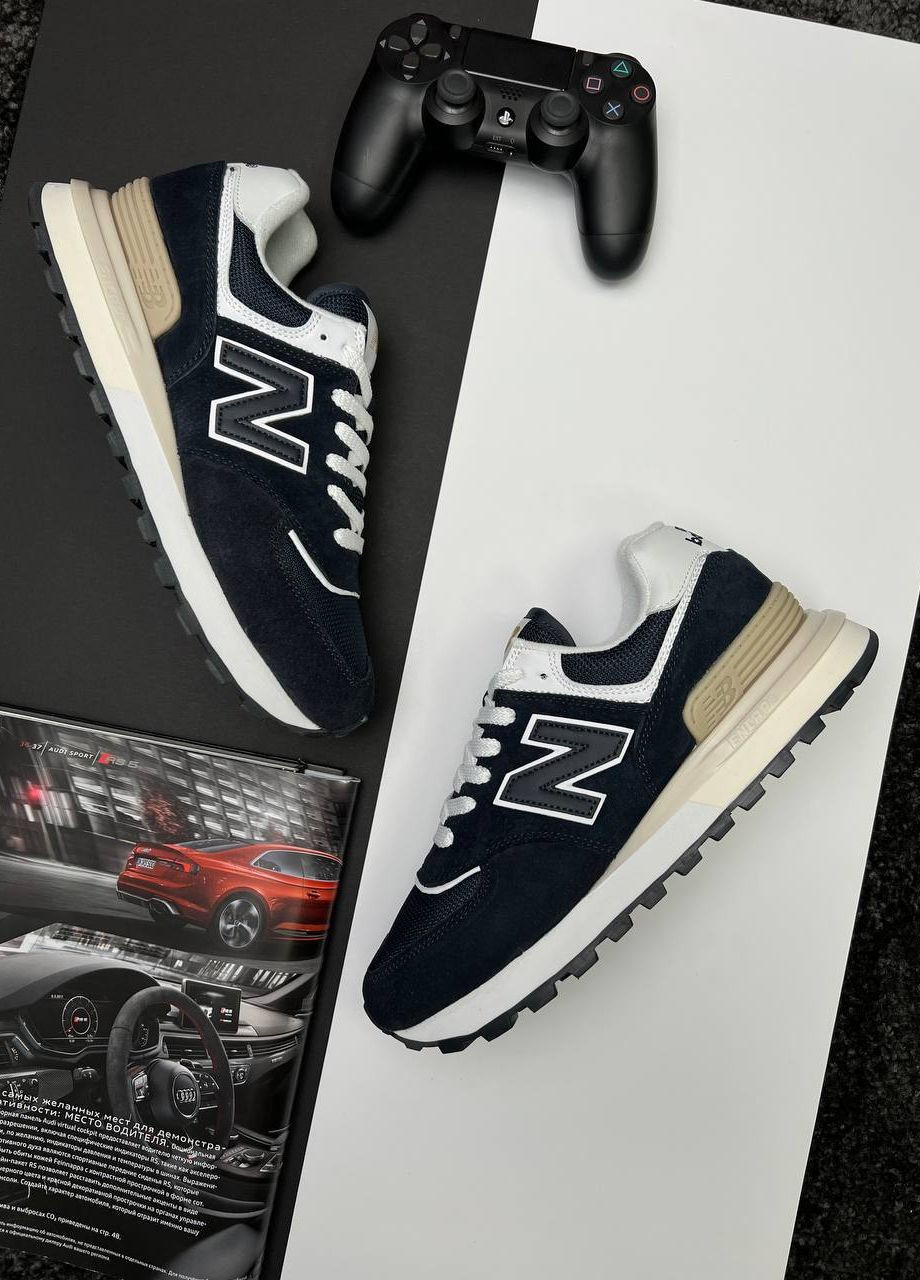 Синій Осінні кросівки чоловічі, вьетнам New Balance PRM Classic Dark Navy White