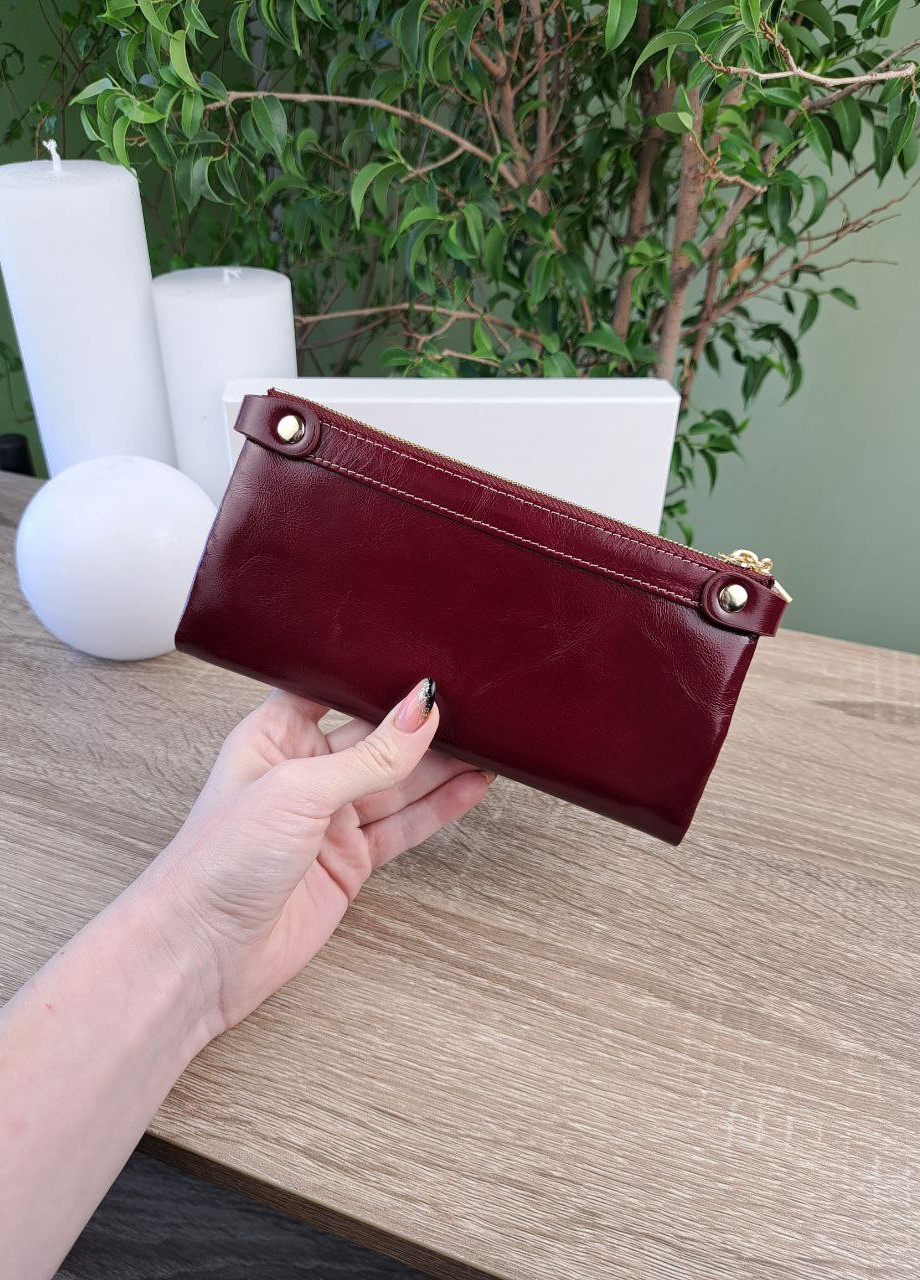 Женский кожаный кошелёк на кнопках купюрница Jccs (259425361)