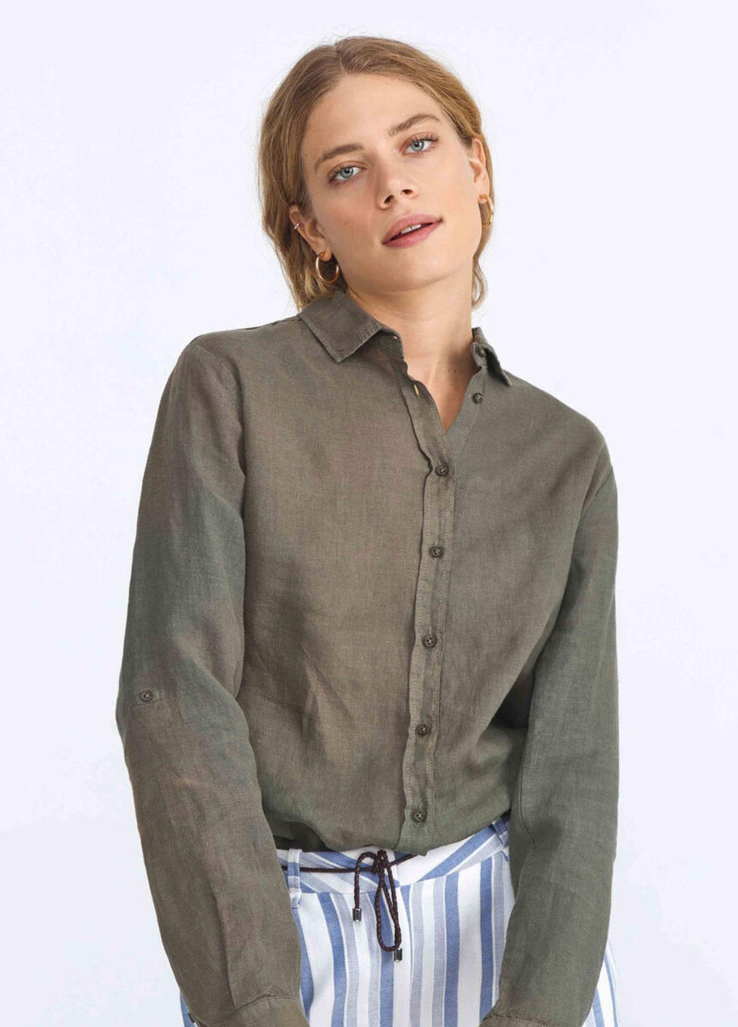 Оливковковая (хаки) рубашка Xint