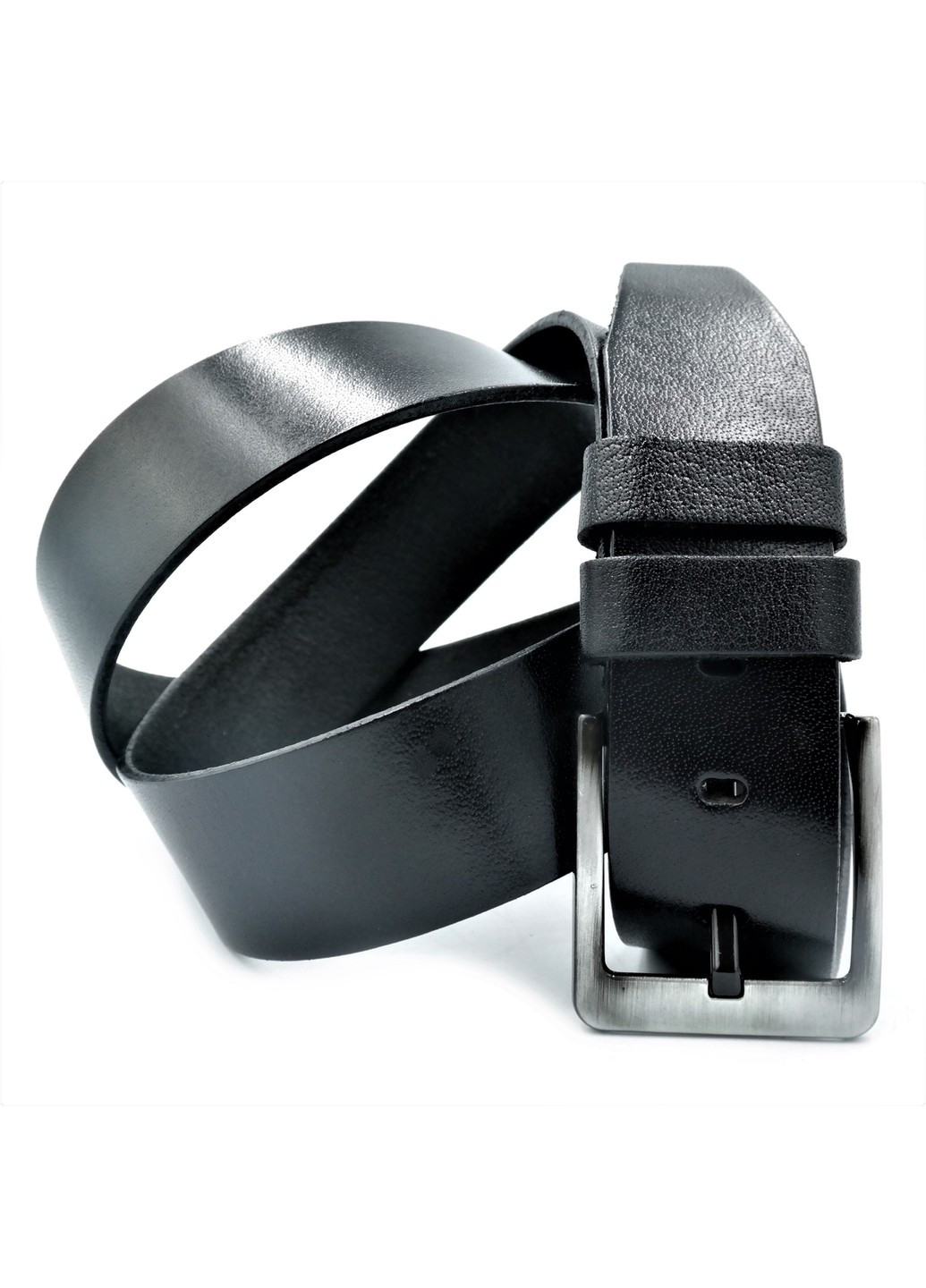 Ремінь чоловічий m-45kozh-0389 110-125 см Чорний (m-45kozh-0389) Le-Mon (272596893)