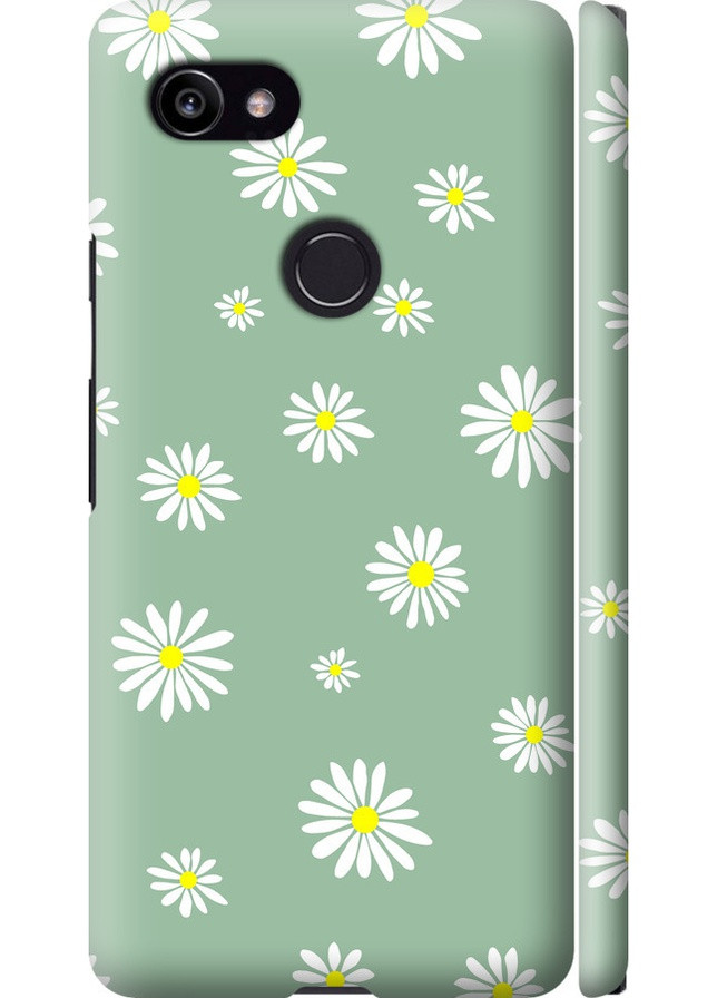 3D пластиковый матовый чехол 'Ромашки v4' для Endorphone Google PixeL 2 XL (258091033)