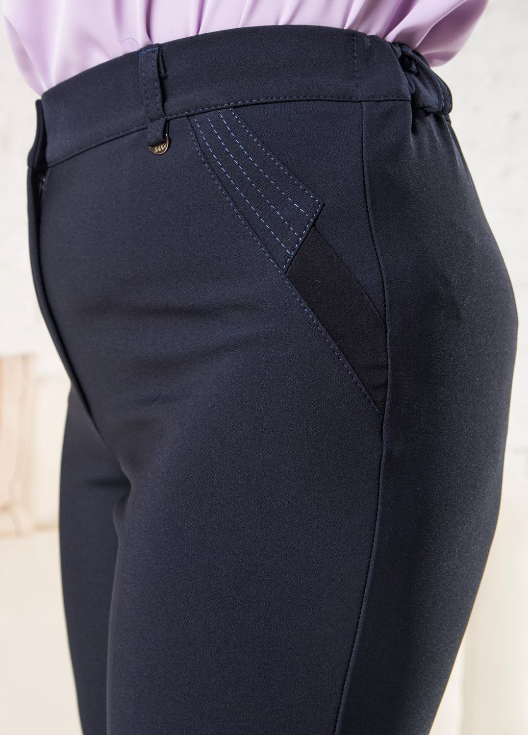 Жіночі класичні брюки 238ШИ чорного кольору. No Brand (276775924)