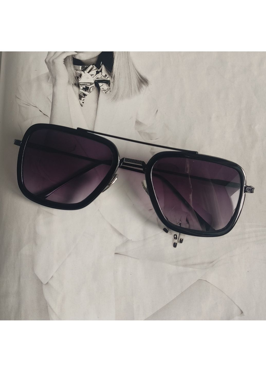 Сонцезахисні окуляри Тоні Старка Фіолетовий в чорному No Brand (258555418)