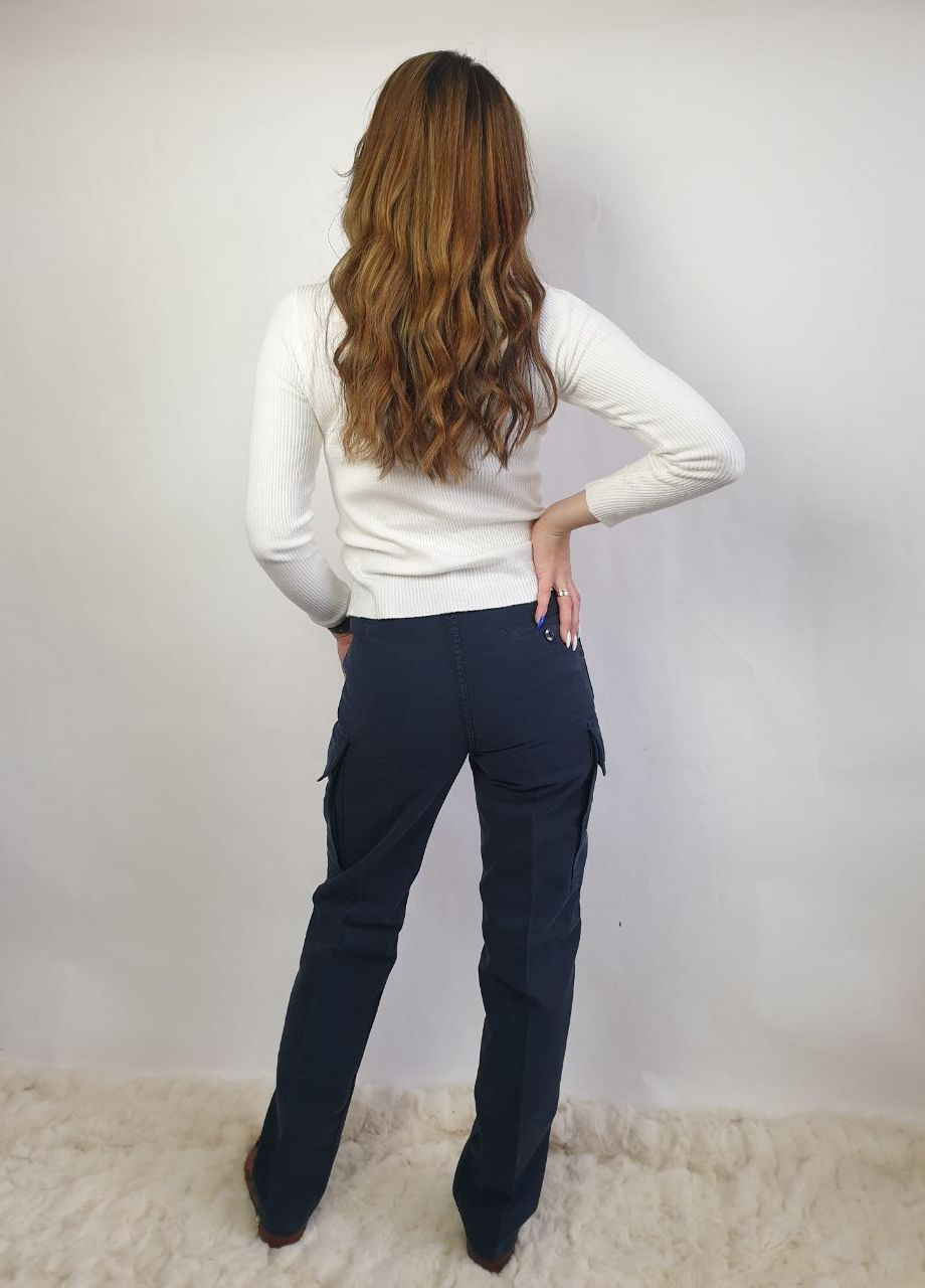 Темно-синие кэжуал демисезонные брюки XLE