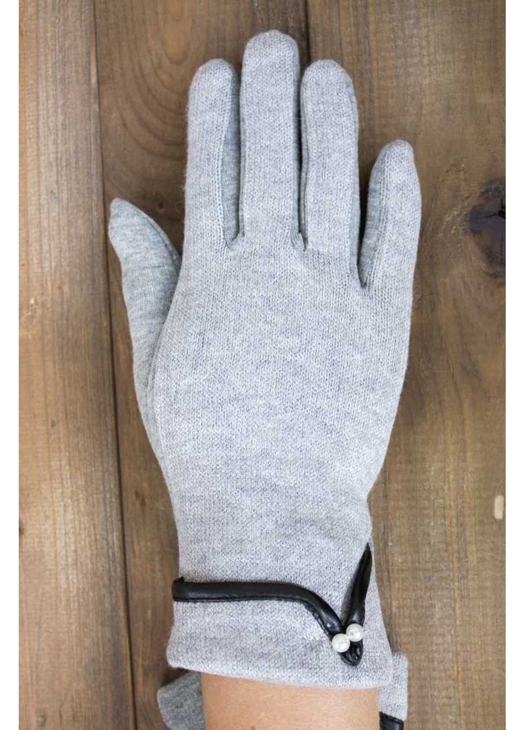 Жіночі сірі сенсорні стрейчеві рукавички 1805-2s1 S BR-S (261486862)
