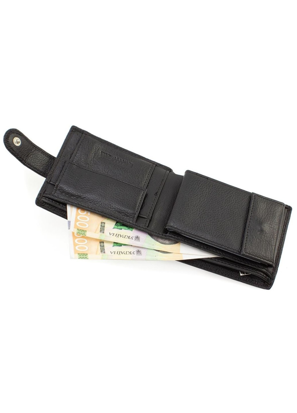 Стильный кожаный кошелек для парней с визитницей 11,5х9 M111 (21584) черный Marco Coverna (259736995)