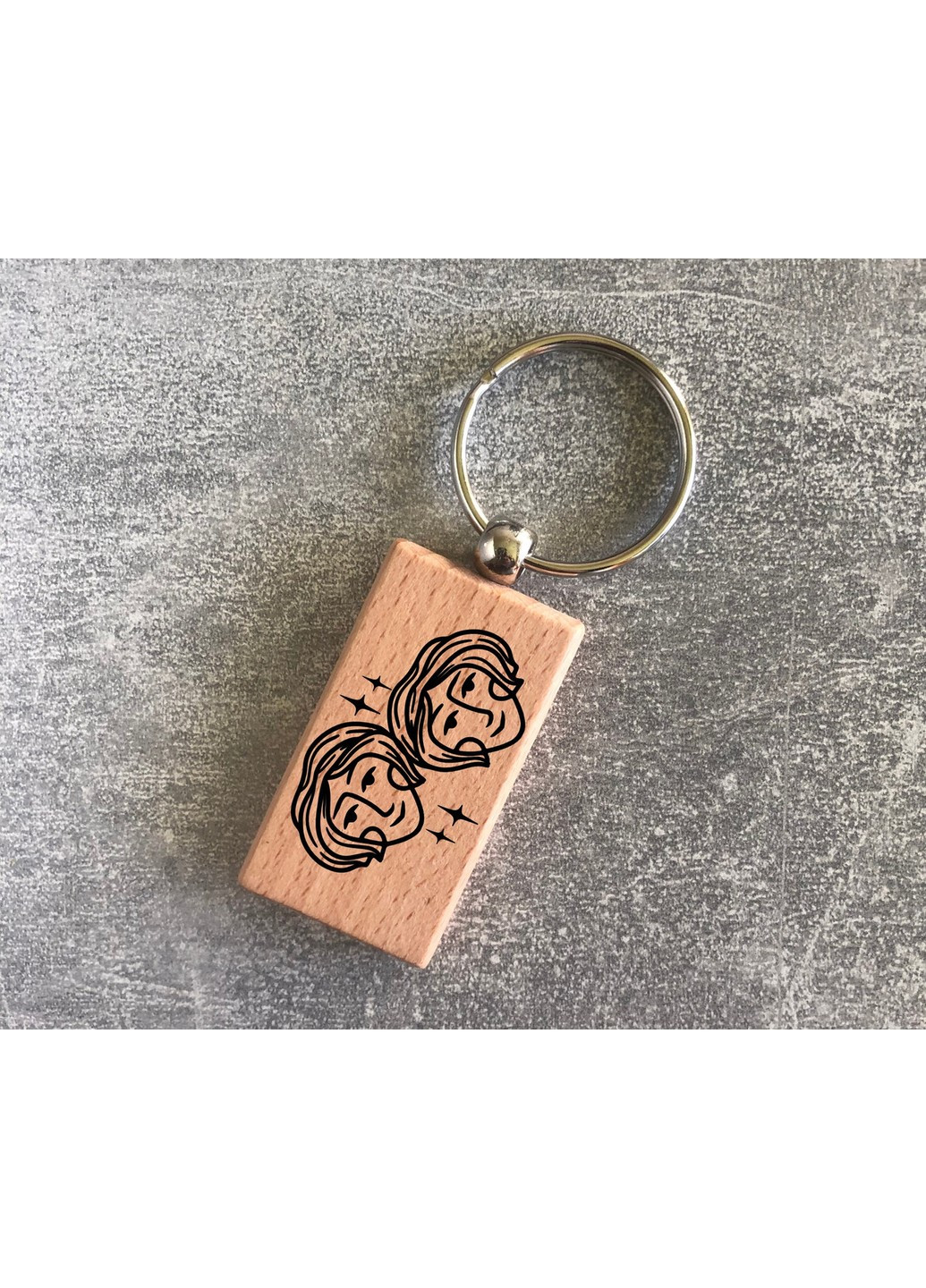 Дерев’яний брелок з зображенням зодіака «Близнюки» ЗаСвіт (261255697)