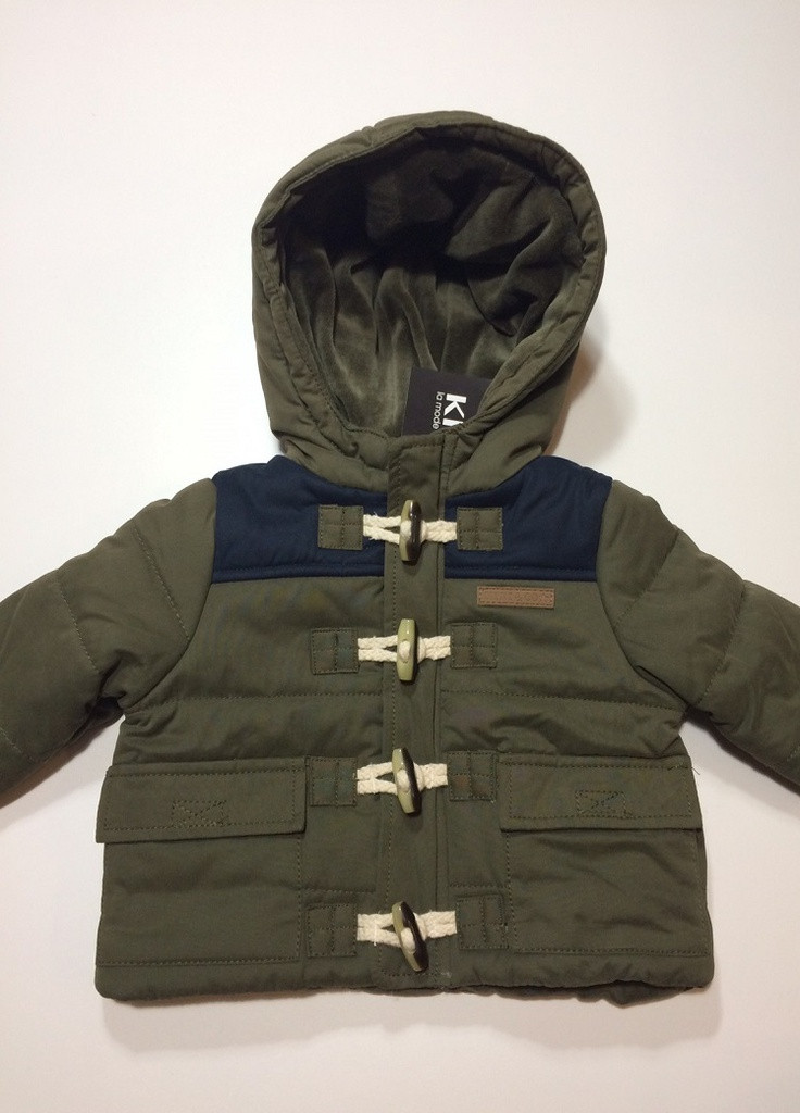 Оливковая (хаки) демисезонная куртка для мальчика Kiabi