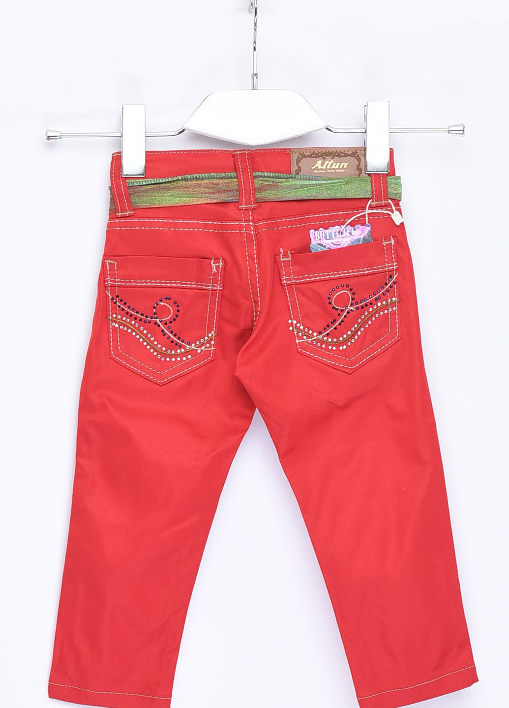 Красные кэжуал демисезонные брюки Let's Shop