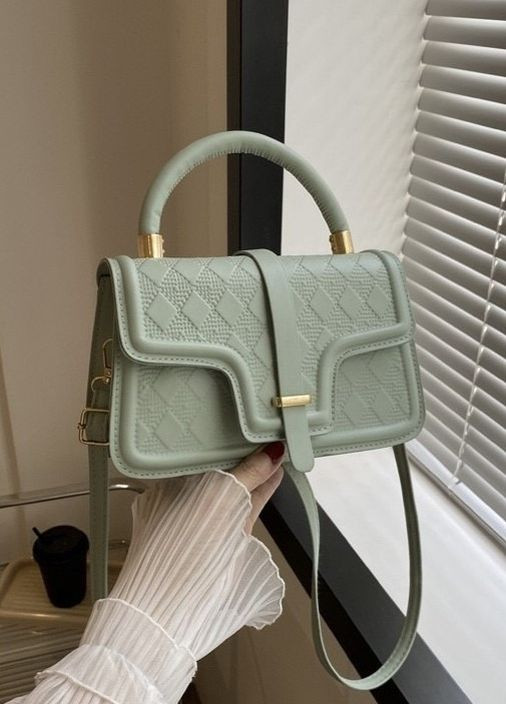 Жіноча сумка 4354 крос-боді зелена No Brand (276535267)