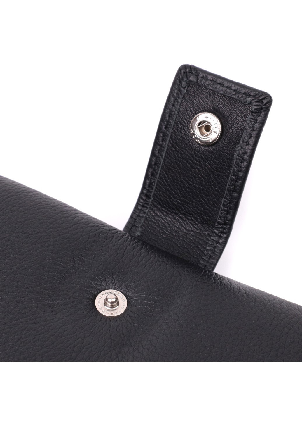 Лаконичный женский вертикальный кошелек-клатч из натуральной кожи 22537 Черный st leather (277980459)