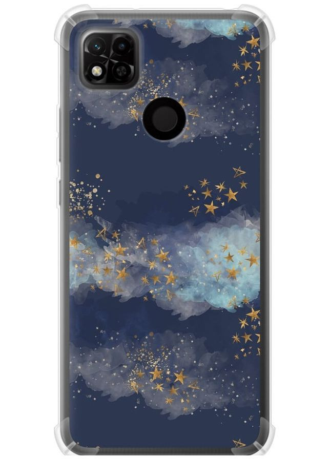 Силіконовий протиударний с посиленими кутами чохол 'Ніч золоті зірки' для Endorphone Xiaomi Redmi 10A (276317890)
