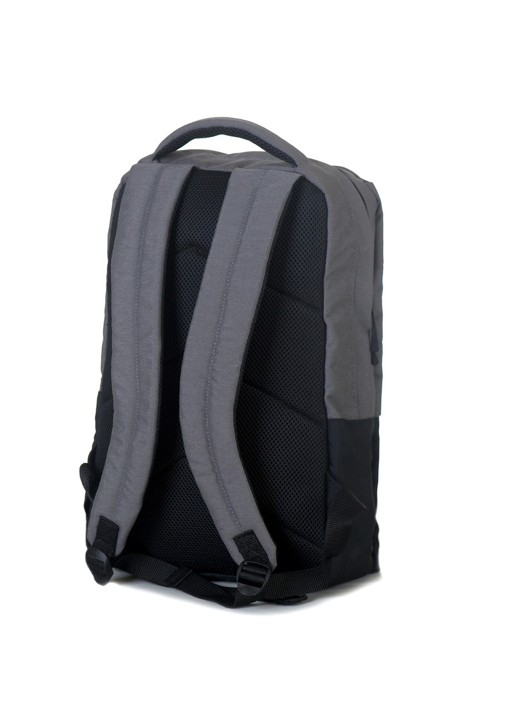 Городской вместительный серый с черным мужской непромокаемый рюкзак из прочной ткани с мягкой спинкой No Brand (258591359)